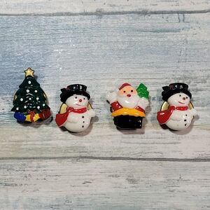 Vintage Christmas four Button Covers.